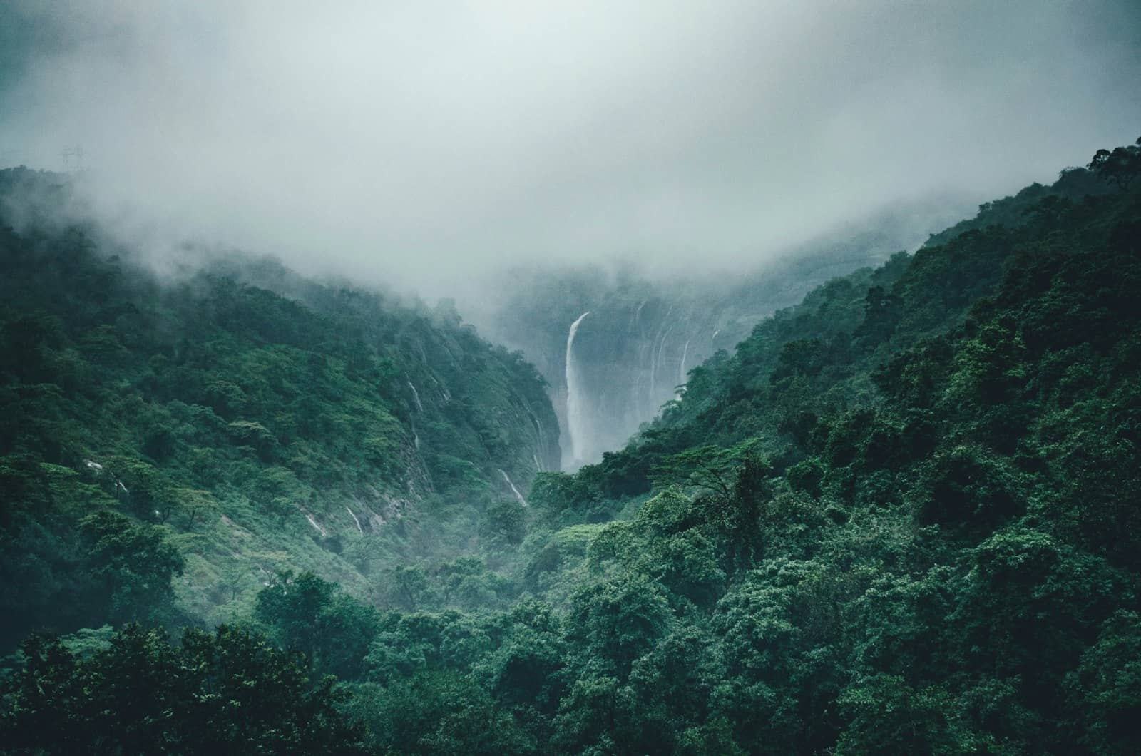 Elk Falls in full monsoon flow